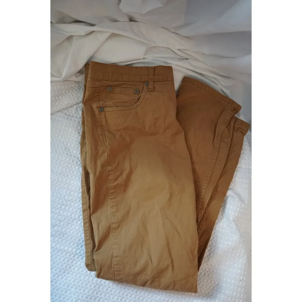 COLOURS Alexander Julian Mens Khaki Straight Leg Jeans 34x32 Denim Stretch